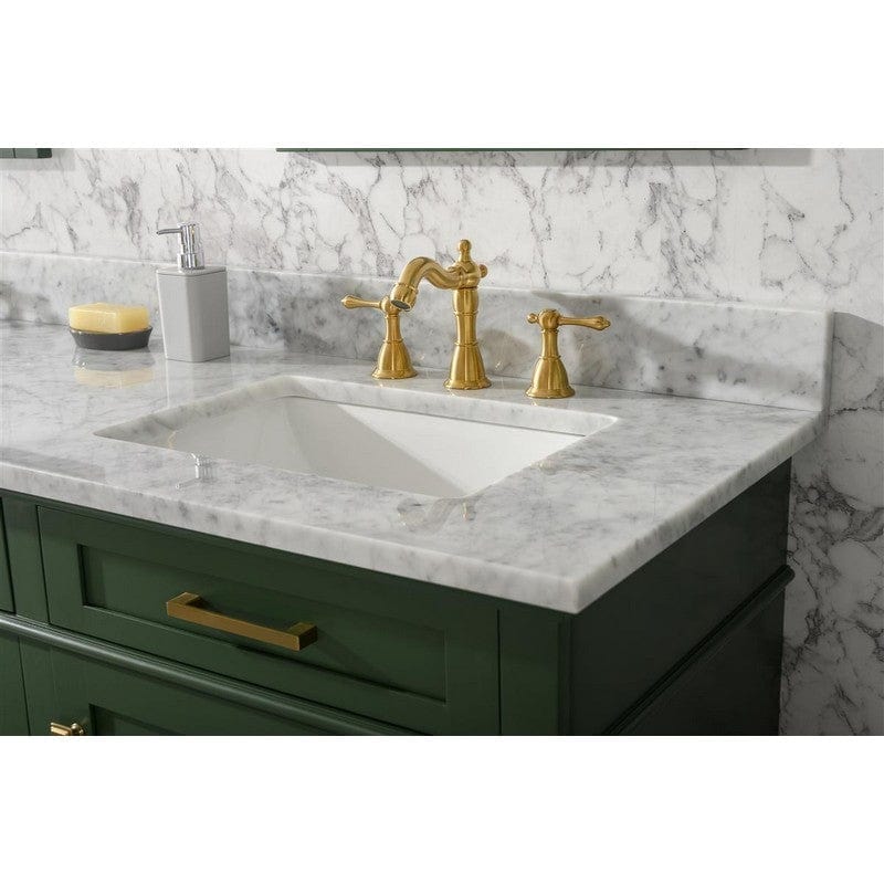 Legion Furniture WLF2272-VG 72 Inch Vogue Green Double Single Sink Vanity Cabinet with Carrara White Top - ShopHubDepot