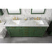 Legion Furniture WLF2272-VG 72 Inch Vogue Green Double Single Sink Vanity Cabinet with Carrara White Top - ShopHubDepot