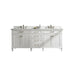 Legion Furniture WLF2280-W 80 Inch White Double Single Sink Vanity Cabinet with Carrara White Quartz Top - ShopHubDepot