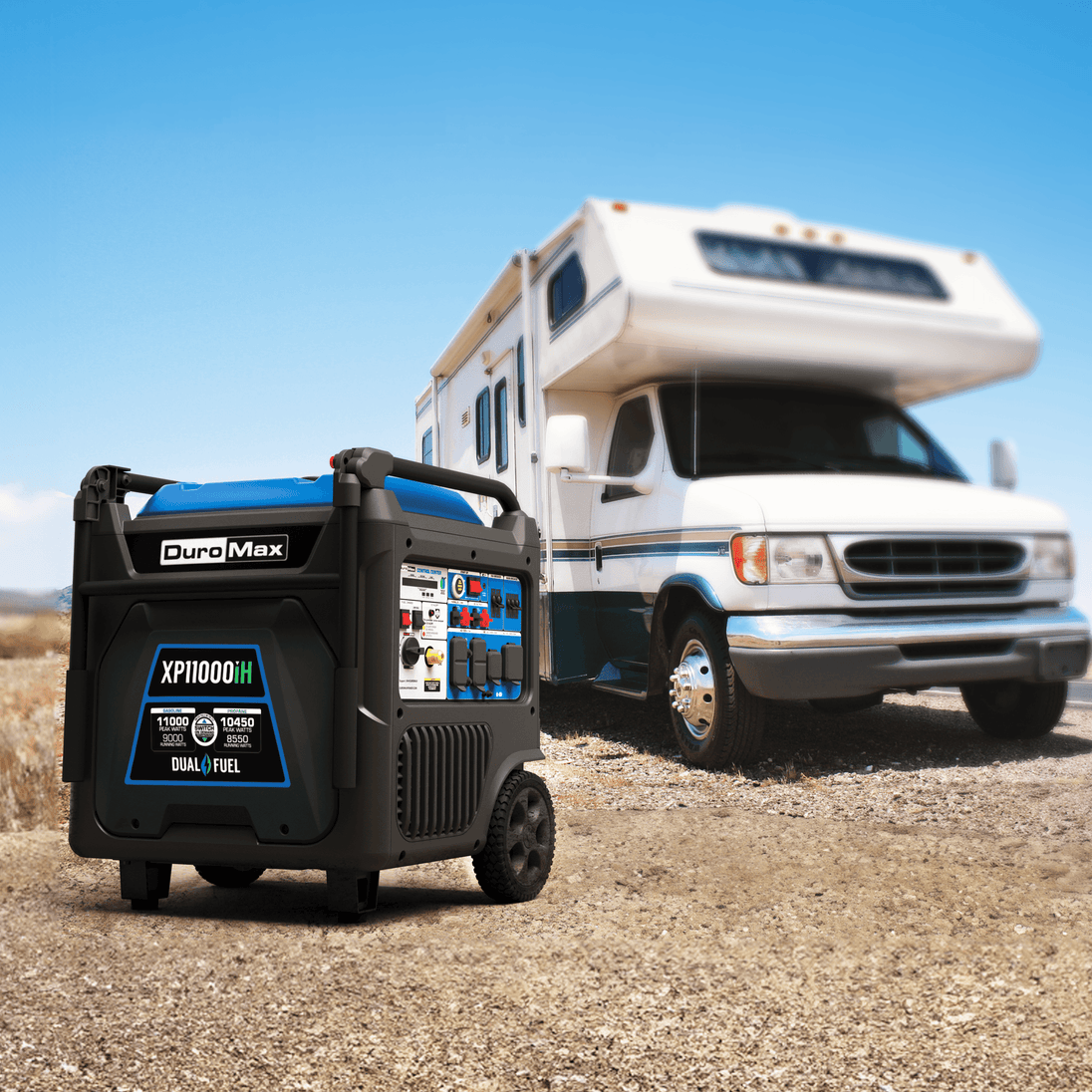 DuroMax XP11000iH 11,000 Watt Portable Dual Fuel Inverter Generator w/ CO Alert - ShopHubDepot