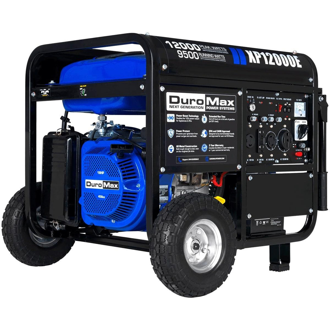 DuroMax 12,000 Watt Portable Gas Powered Generator - XP12000E - ShopHubDepot