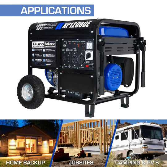 DuroMax 12,000 Watt Portable Gas Powered Generator - XP12000E - ShopHubDepot