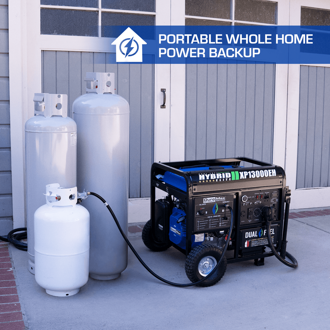 DuroMax XP16000iH 16,000 Watt Dual Fuel Portable Inverter Generator w/ CO Alert - ShopHubDepot