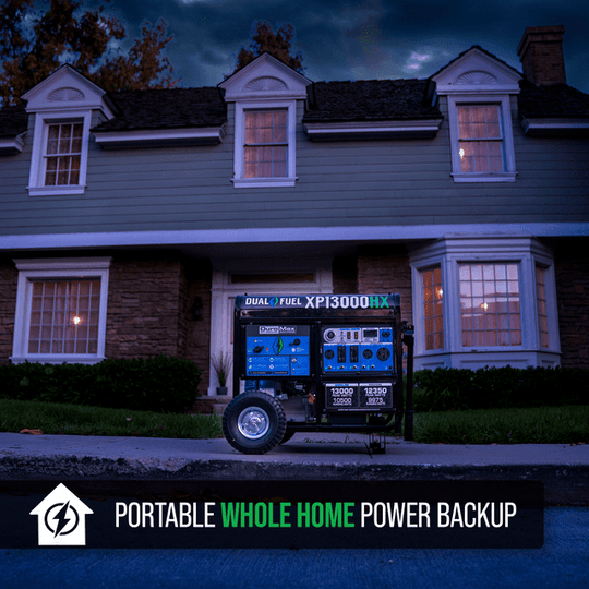DuroMax 13,000 Watt Portable Dual Fuel Gas Propane CO Alert Generator - XP13000HX - ShopHubDepot