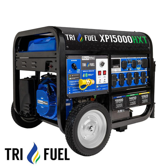 DuroMax XP15000HXT 15,000 Watt Electric Start Tri Fuel Portable Generator - ShopHubDepot