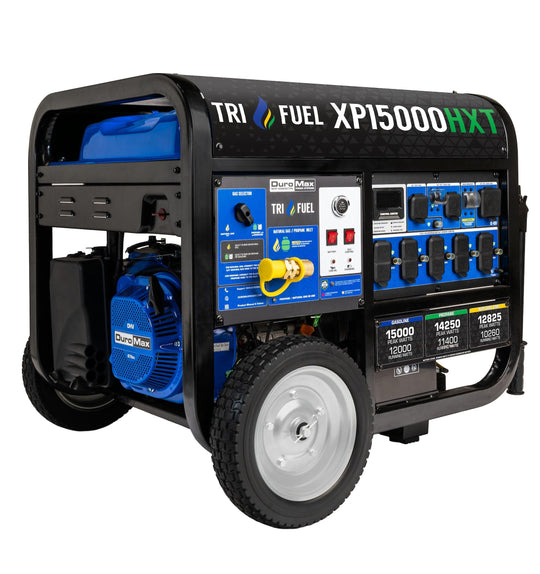 DuroMax XP15000HXT 15,000 Watt Electric Start Tri Fuel Portable Generator - ShopHubDepot