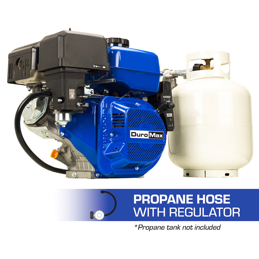 DuroMax XP18HPX 439cc 1" Shaft Recoil/Electric Start Horizontal Dual Fuel Engine - ShopHubDepot