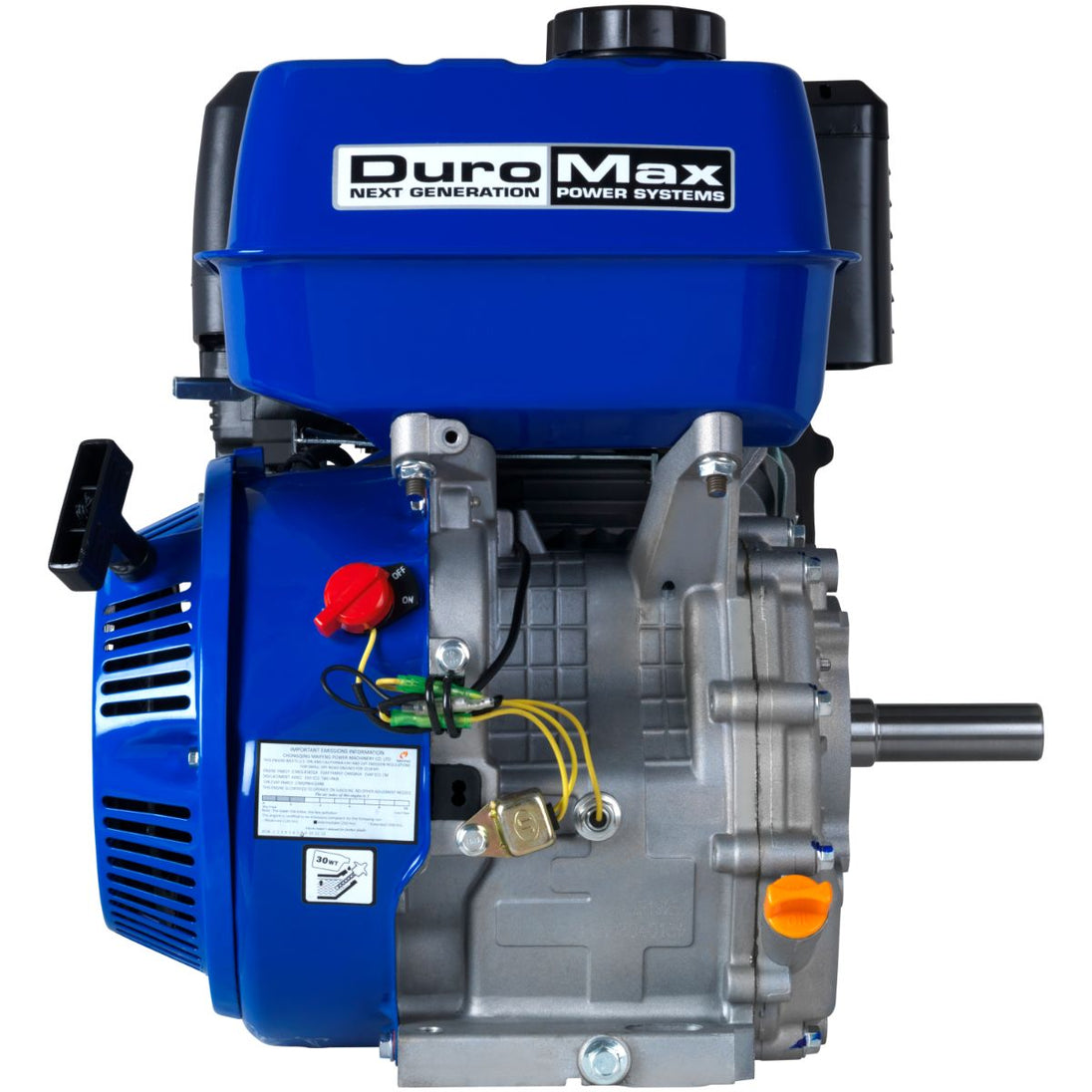 DuroMax XP18HP 439cc 3600 RPM 1" Recoil Start Horizontal Gas Powered Engine - ShopHubDepot