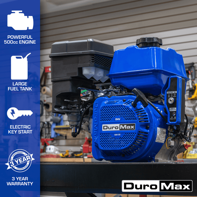 DuroMax XP20HPE 500cc 1-Inch Shaft Recoil/Electric Start Gasoline Engine - ShopHubDepot
