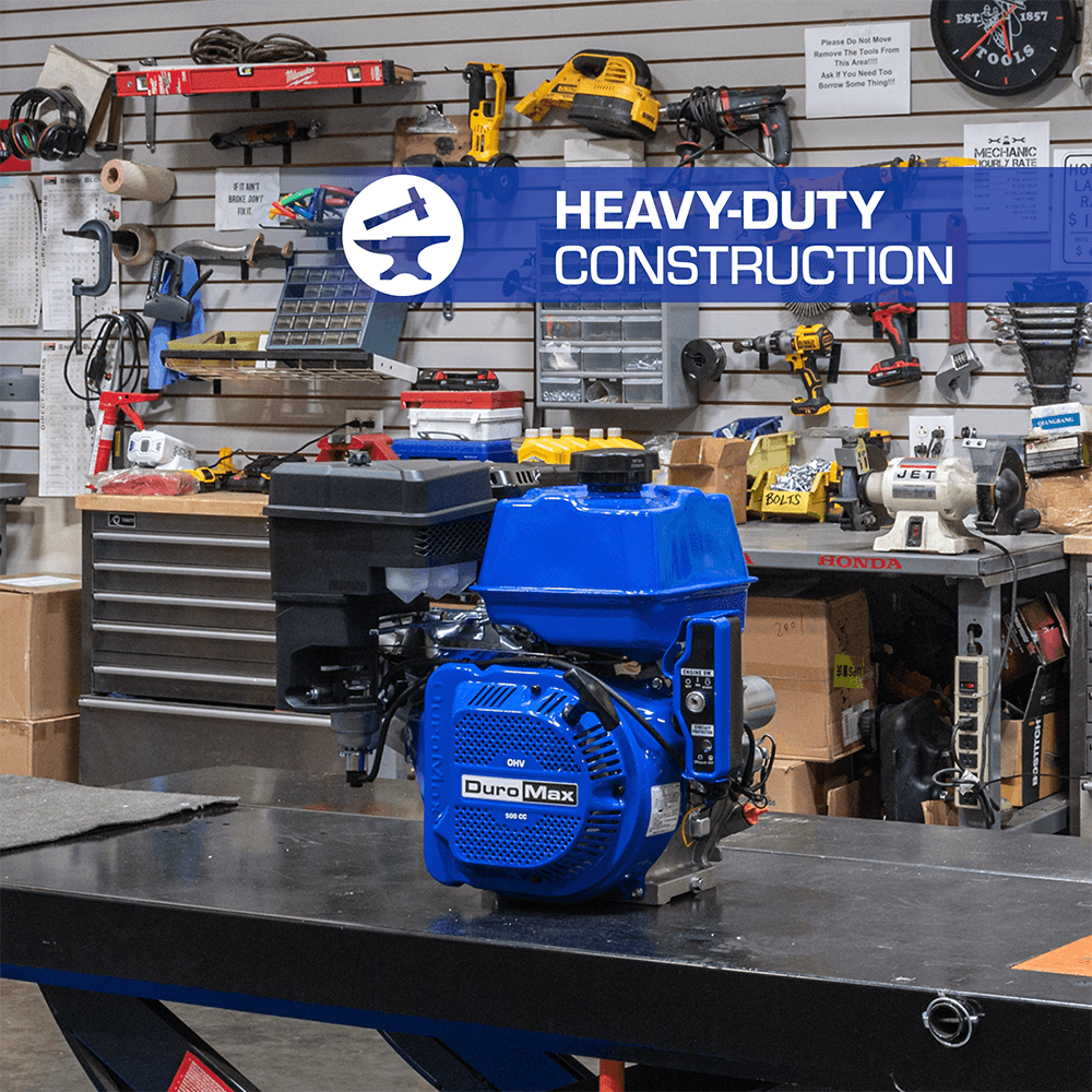 DuroMax XP20HPE 500cc 1-Inch Shaft Recoil/Electric Start Gasoline Engine - ShopHubDepot