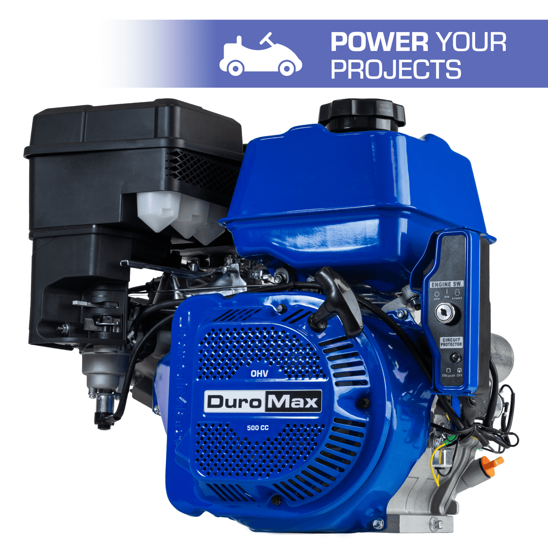 DuroMax XP20HPE 500cc 1-Inch Shaft Recoil/Electric Start Gasoline Engine - ShopHubDepot