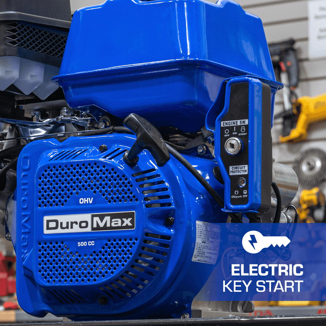 DuroMax XP20HPE 500cc 1-Inch Shaft Recoil/Electric Start Gasoline Engine - ShopHubDepot