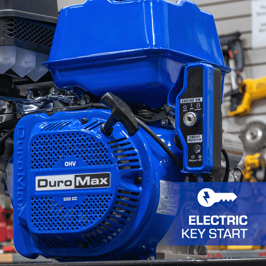 DuroMax XP20HPE 500cc 1-Inch Shaft Recoil/Electric Start Gasoline Engine - ShopHubDepot