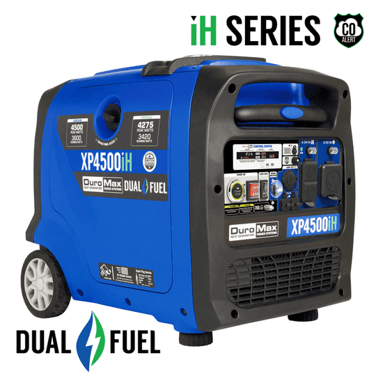 DuroMax 4,500 Watt Portable Dual Fuel Inverter Generator w/ CO Alert - XP4500iH - ShopHubDepot