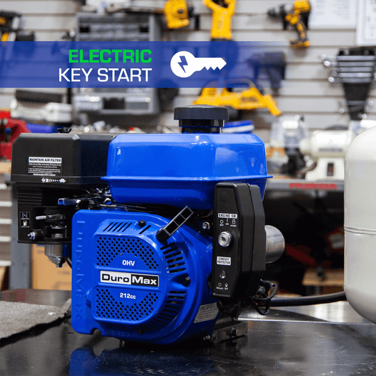 DuroMax XP7HPX 212cc 3/4" Shaft Recoil/Electric Start Horizontal Dual Fuel Engine - ShopHubDepot