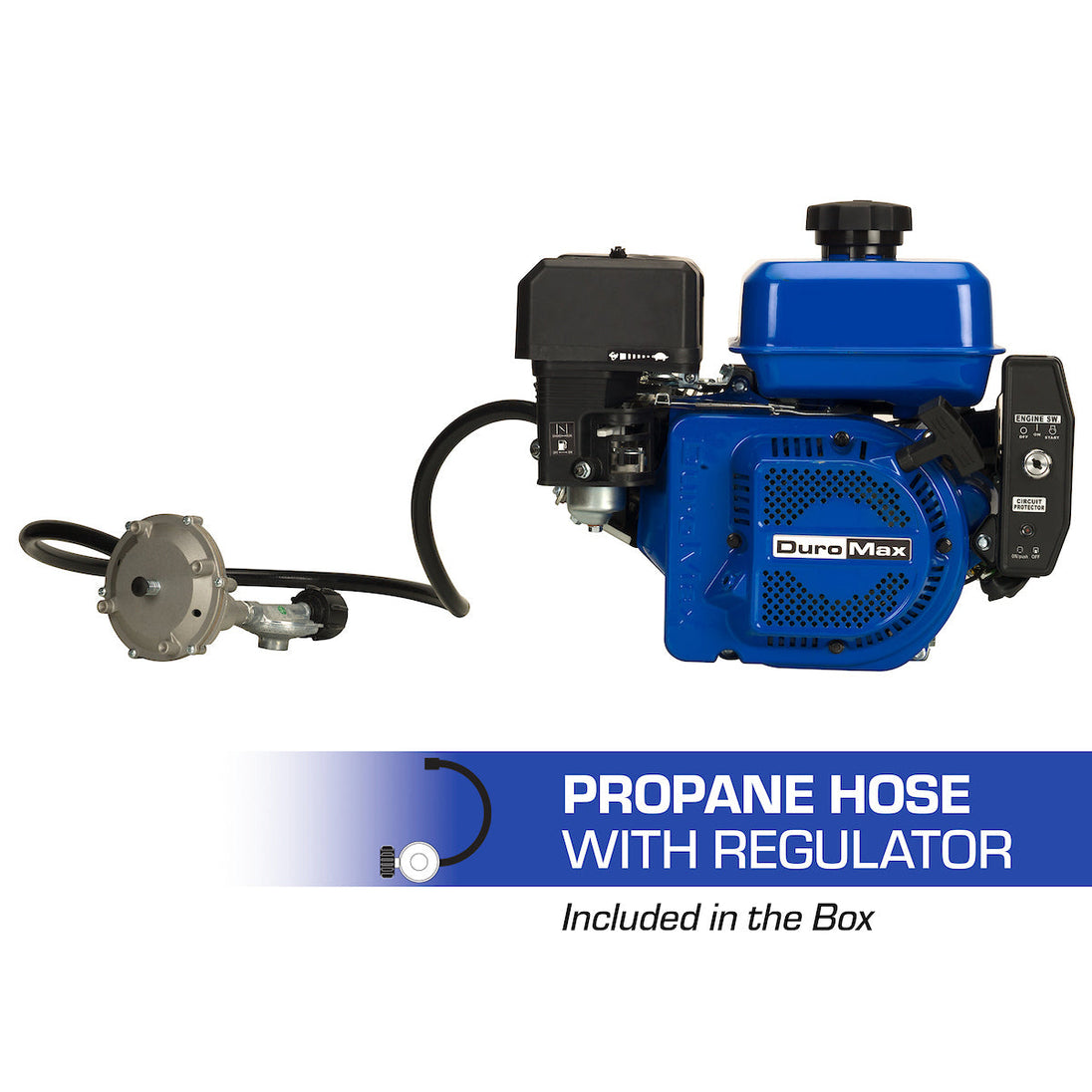DuroMax XP7HPX 212cc 3/4" Shaft Recoil/Electric Start Horizontal Dual Fuel Engine - ShopHubDepot