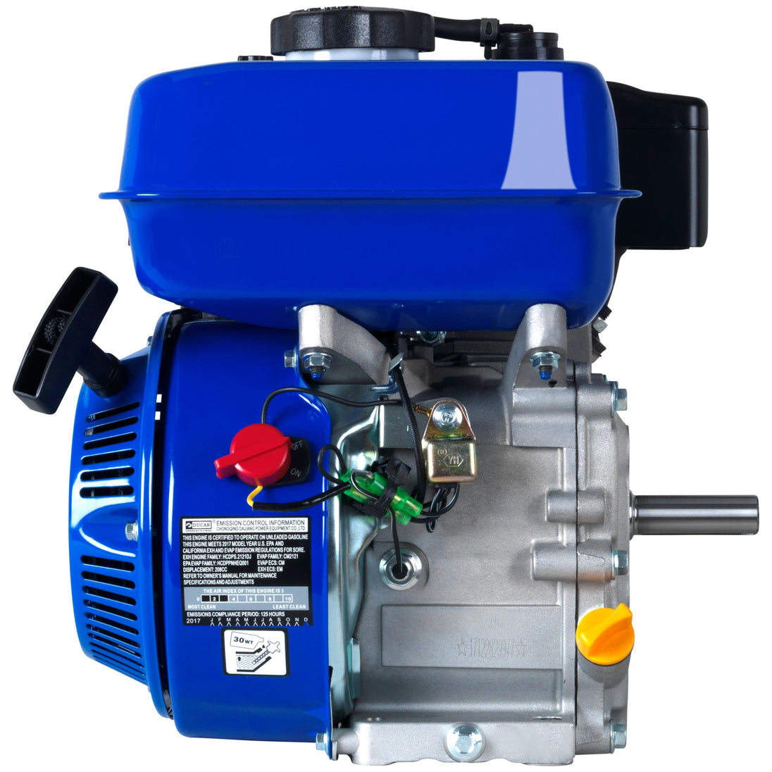 DuroMax XP7HP 208cc 3/4" Shaft Recoil Start Horizontal Gas Powered Engine - ShopHubDepot