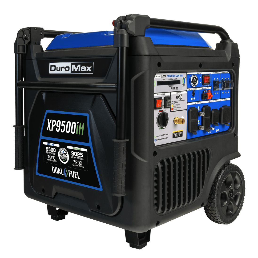 DuroMax XP9500iH 9,500 Watt Portable Dual Fuel Inverter Generator w/ CO Alert - ShopHubDepot