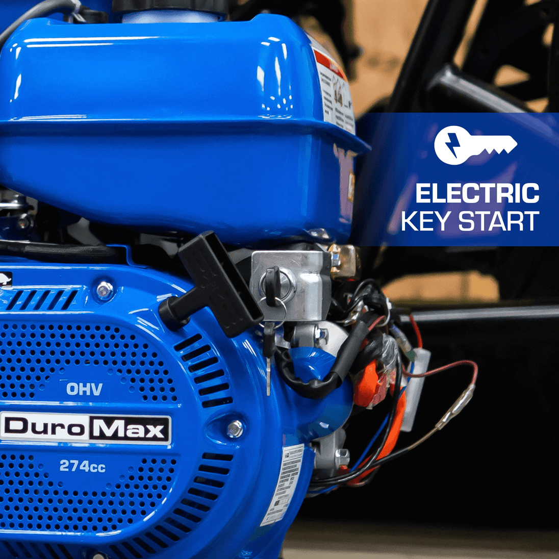 DuroMax XP9HPE 274cc 25mm Shaft Recoil/Electric Start Gasoline Engine - ShopHubDepot