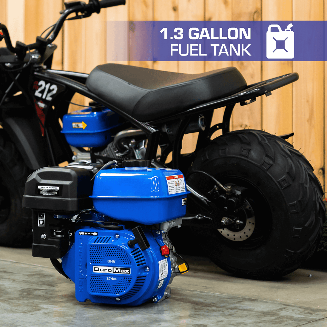 DuroMax XP9HP 274cc 25mm Shaft Recoil Start Gasoline Engine - ShopHubDepot