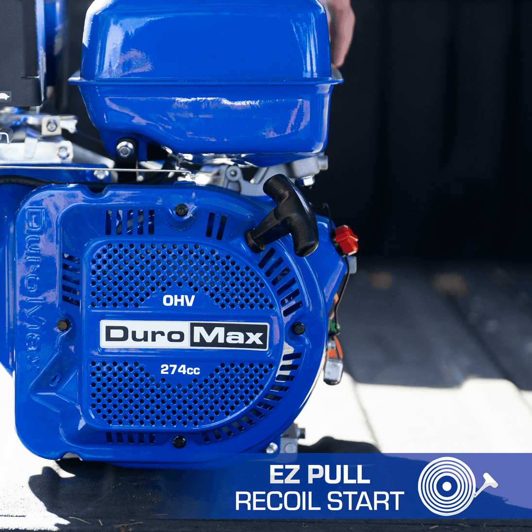 DuroMax XP9HP 274cc 25mm Shaft Recoil Start Gasoline Engine - ShopHubDepot