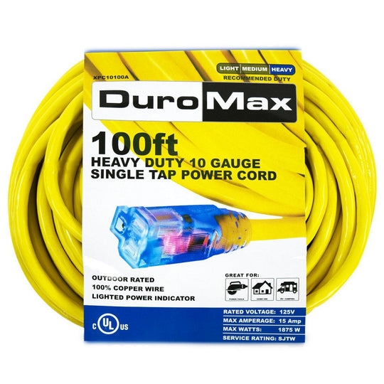 DuroMax XPC10100A 100-Foot 10 Gauge Single Tap Extension Power Cord - ShopHubDepot