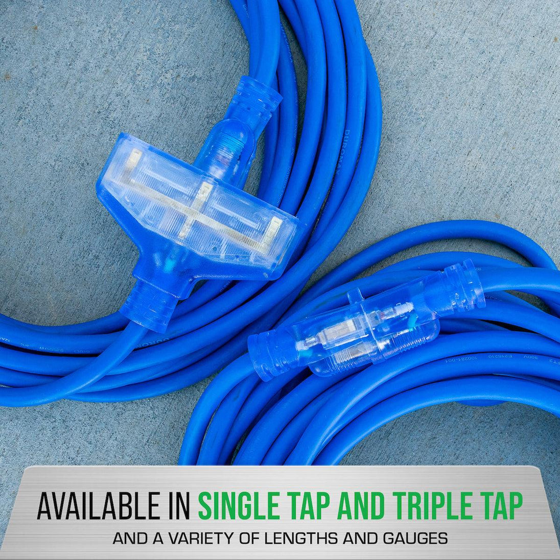 DuroMax XPX10050A Heavy Duty SJEOOW 50-Foot 10 Gauge Blue Single Tap Extension Power Cord - ShopHubDepot