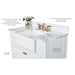 Ancerre Adeline Bathroom Vanity with Farmhouse Sink and Carrara White Marble Top Cabinet Set - VTS-ADELINE-36-W-CW-GD - ShopHubDepot