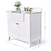 Ancerre Adeline Bathroom Vanity with Farmhouse Sink and Carrara White Marble Top Cabinet Set - VTS-ADELINE-36-W-CW-GD - ShopHubDepot