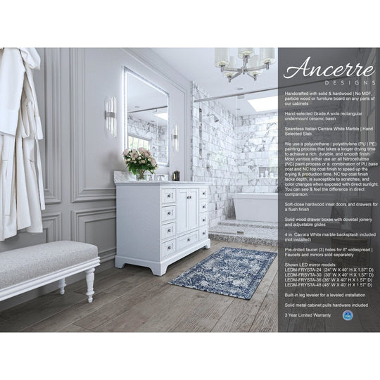 Ancerre Audrey Bathroom Vanity Set - VTS-AUDREY-48-W-CW - ShopHubDepot