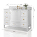 Ancerre Lauren Bathroom Vanity with Sink and Carrara White Marble Top Cabinet Set - VTS-LAUREN-48-W-CW - ShopHubDepot