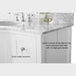 Ancerre Lauren Bathroom Vanity with Sink and Carrara White Marble Top Cabinet Set - VTS-LAUREN-48-W-CW - ShopHubDepot