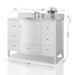 Ancerre Lauren Bathroom Vanity with Sink and Carrara White Marble Top Cabinet Set - VTS-LAUREN-48-W-CW - ShopHubDepot