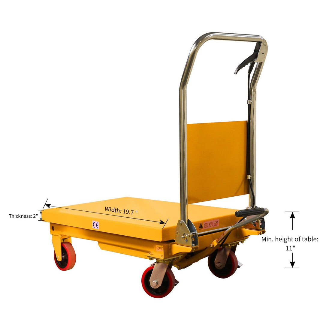 Apollolift Single Scissor Lift Table 1100lbs. 35.4" lifting height - A-2002 - ShopHubDepot