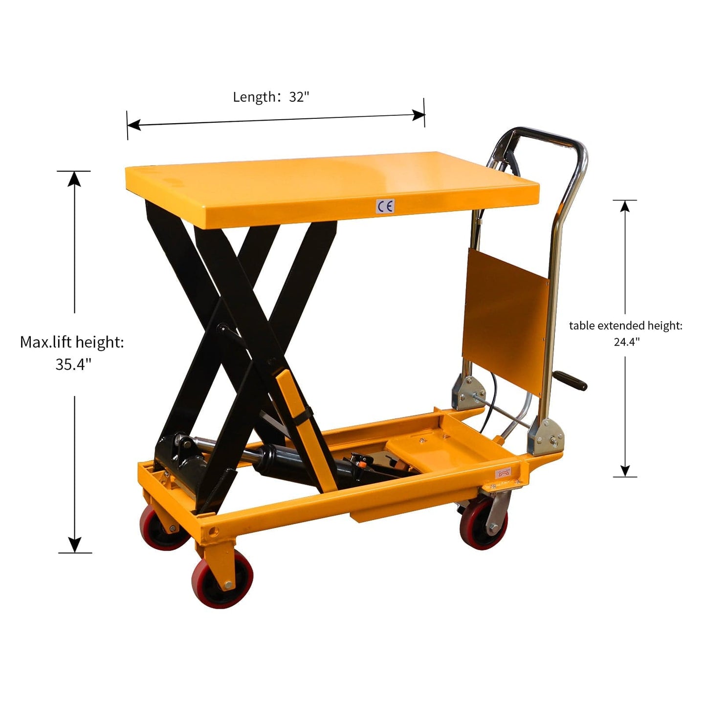 Apollolift Single Scissor Lift Table 660 lbs. 35.4" lifting height - A-2001 - ShopHubDepot