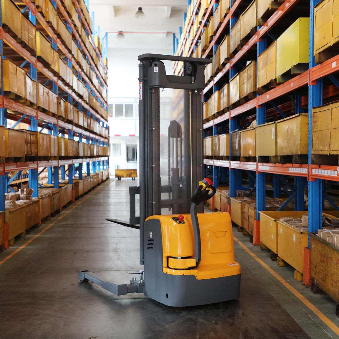 Apollolift Powered Forklift Full Electric Walkie Stacker 3300 lbs Cap. 177"Lifting A-3029 - ShopHubDepot