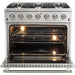 Forno Appliance Package- 36 Inch Gas Range, Wall Mount Range Hood, AP-FFSGS6244-36-W