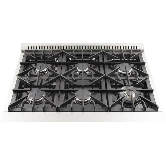 Forno Appliance Package- 36 Inch Gas Range, Wall Mount Range Hood, AP-FFSGS6244-36-W - ShopHubDepot