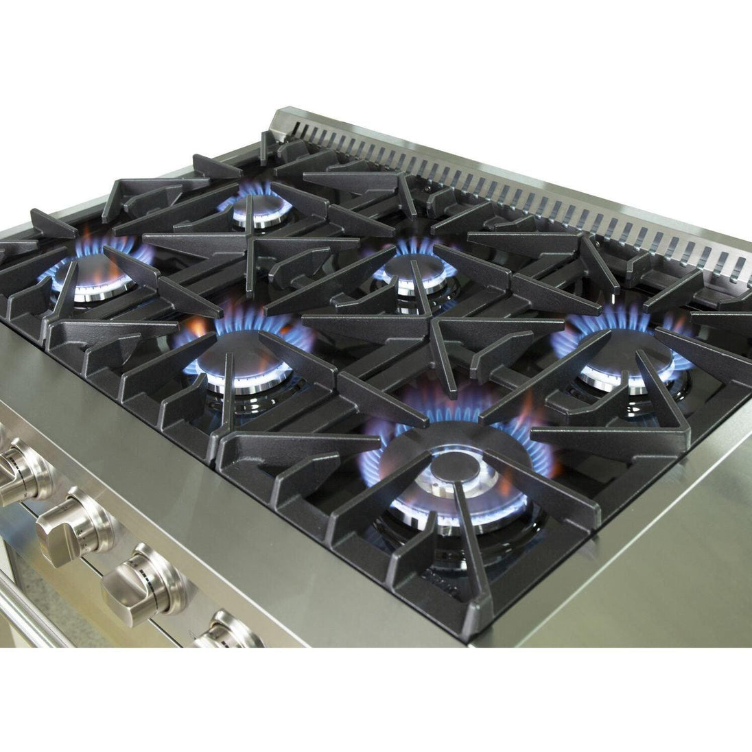 Forno Appliance Package- 36 Inch Gas Range, Wall Mount Range Hood, AP-FFSGS6244-36-W - ShopHubDepot