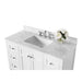 Ancerre Maili Bathroom Vanity with Sink and Carrara White Marble Top Cabinet Set - VTS-MAILI-48-W-CW - ShopHubDepot