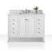 Ancerre Shelton Bathroom Vanity with Sink and Carrara White Marble Top Cabinet Set - VTS-SHELTON-48-W-CW - ShopHubDepot