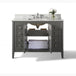 Ancerre Shelton Bathroom Vanity with Sink and Carrara White Marble Top Cabinet Set - VTS-SHELTON-48-W-CW - ShopHubDepot