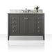 Ancerre Shelton Bathroom Vanity with Sink and Carrara White Marble Top Cabinet Set - VTS-SHELTON-48-W-CW - ShopHubDepot