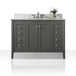 Ancerre Shelton Bathroom Vanity with Sink and Carrara White Marble Top Cabinet Set - VTS-SHELTON-48-W-CW - ShopHubDepot