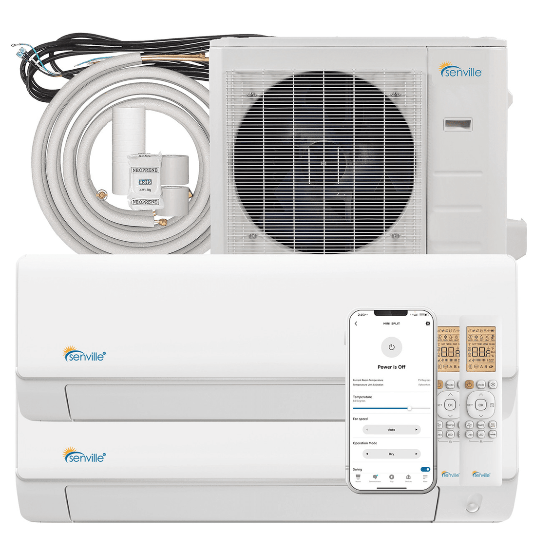 Senville AURA 28000 BTU Mini Split Multi Zone Air Conditioner and Heat Pump - SENA/30HF/D - ShopHubDepot