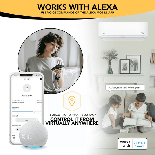 Senville LETO 12000 BTU Mini Split Air Conditioner and Heat Pump - SENL/12CD/220V - ShopHubDepot