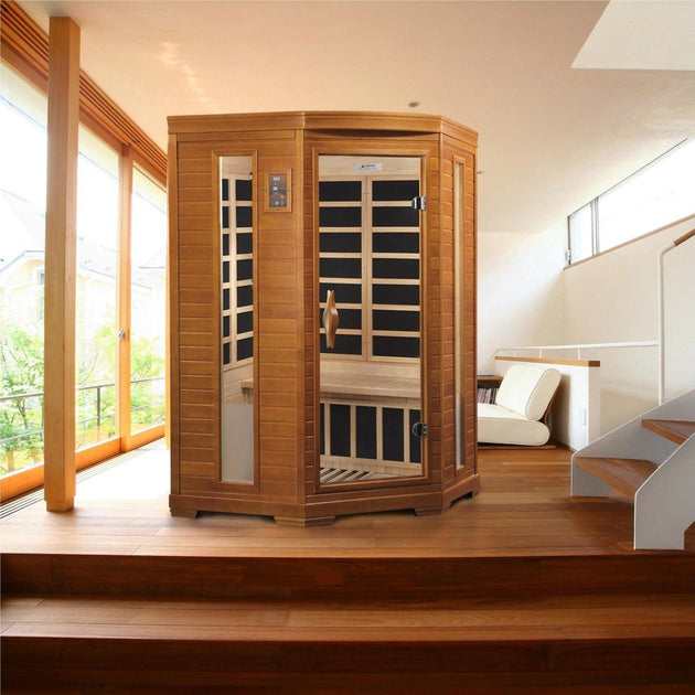 Dynamic Heming Elite 2-person Corner Ultra Low EMF (Under 3MG) FAR Infrared Sauna - ShopHubDepot