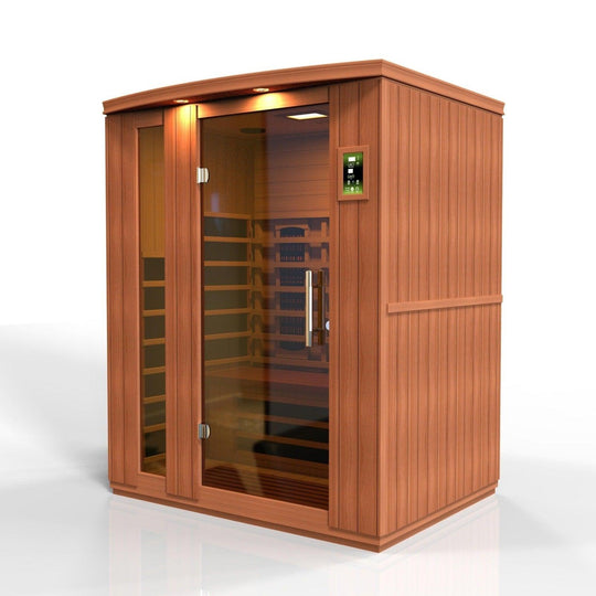 Dynamic Lugano 3-Person Full Spectrum Near Zero EMF (Under 2MG) Infrared Sauna - ShopHubDepot