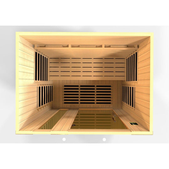 Dynamic Lugano 3-Person Full Spectrum Near Zero EMF (Under 2MG) Infrared Sauna - ShopHubDepot