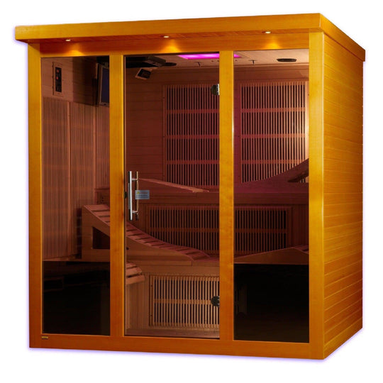 Dynamic Monaco 6-person Ultra Low EMF (Under 3MG) FAR Infrared Sauna - ShopHubDepot